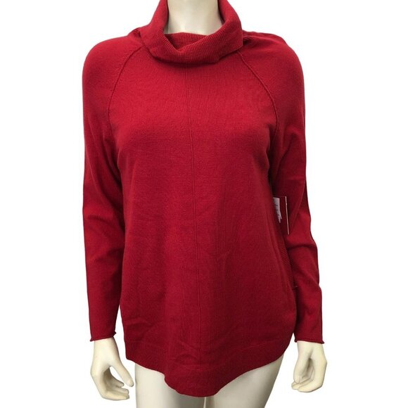 Sweaters - REBA COWL NECK RED SWEATER SM NEW WITH TAG